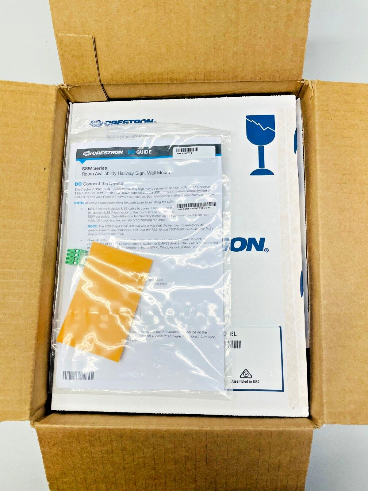 Crestron SSW-100-EL KIT Room Availability Hallway Sign, Wall Mount 6510601