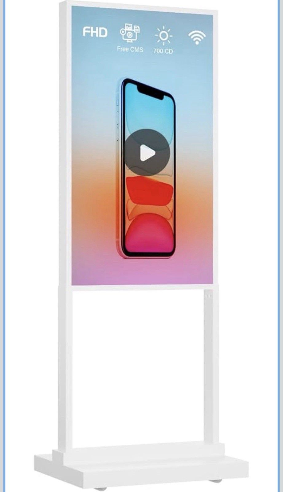32-inch Digital Signage 2K HD LCD Advertising Display Menu 700 Nits Brightness