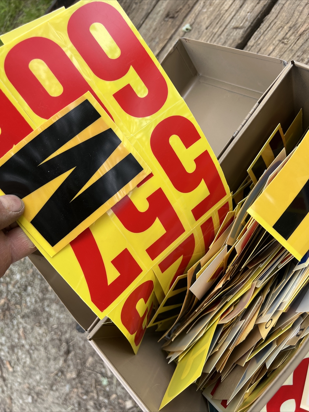 Large Lot 3.5” on 4” Plastic Sign Letters New And Used Plus Lots More ~Read All