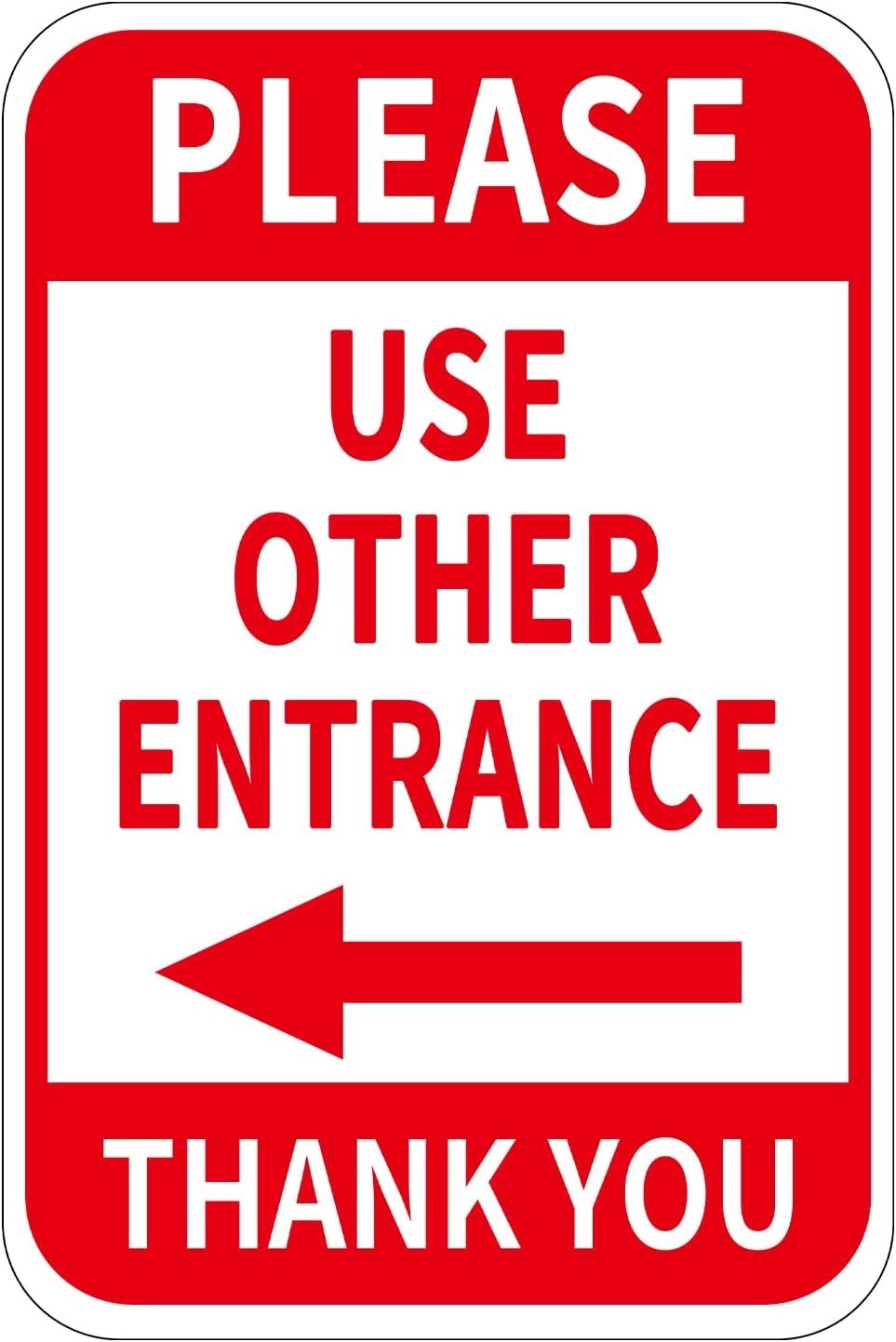 Meitaat Please Use Other Entrance Sign Aluminum 12×8 Inch Left Arrow Metal Wa…