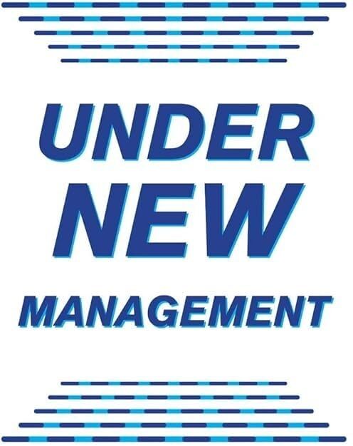 Under New Management Retail Window Display Paper Signs | Pack of 6 | 18″w x 24″h