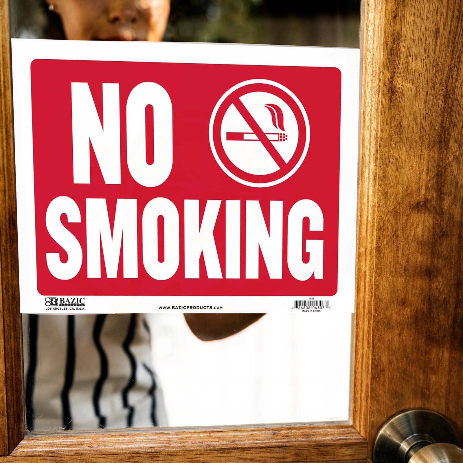 BAZIC 9″ X 12″ No Smoking Sign, pack of 24
