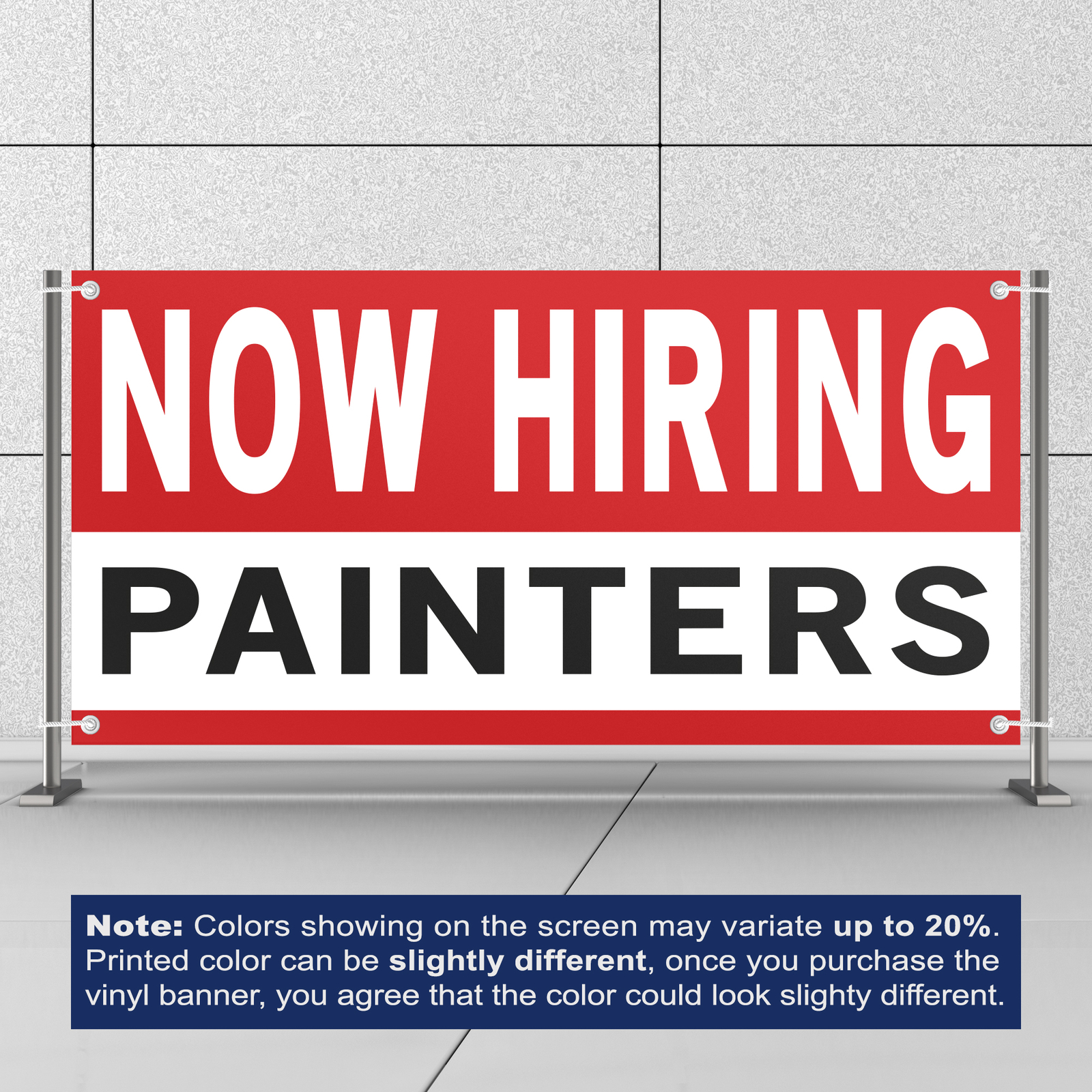 Now Hiring Painters 13 oz Heavy Duty Vinyl Banner Jobs Available Help Wanted