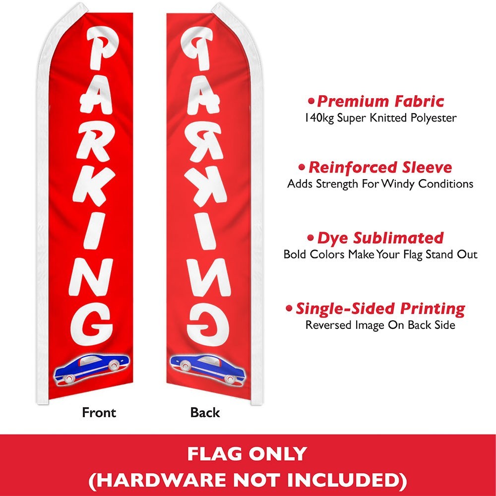 Parking Advertising Swooper Feather Flutter Flag Parking Lot