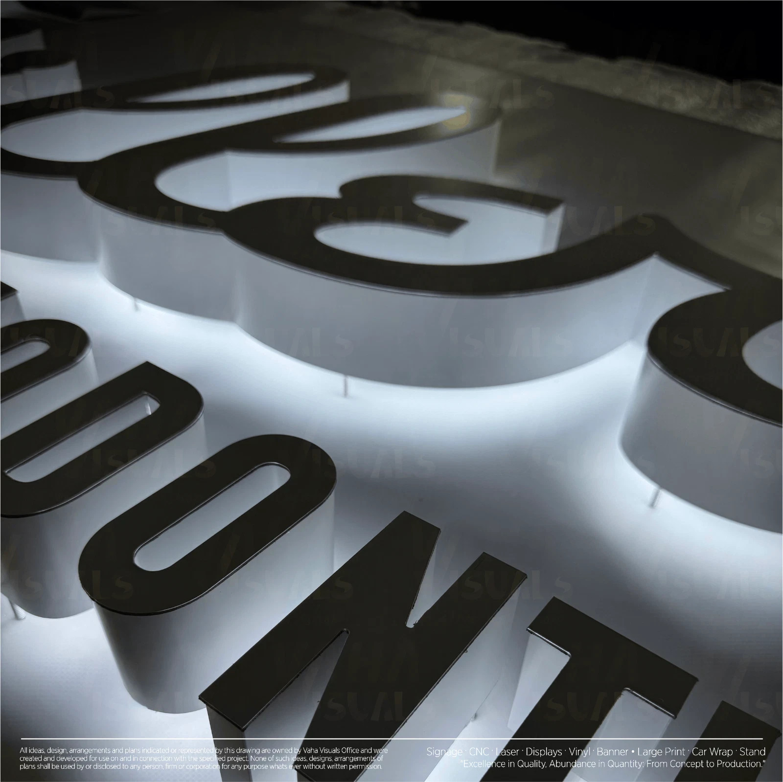 𝑵𝓙̶ Your Brand Custom 3D Channel Letters Illuminated & Non-Illuminated