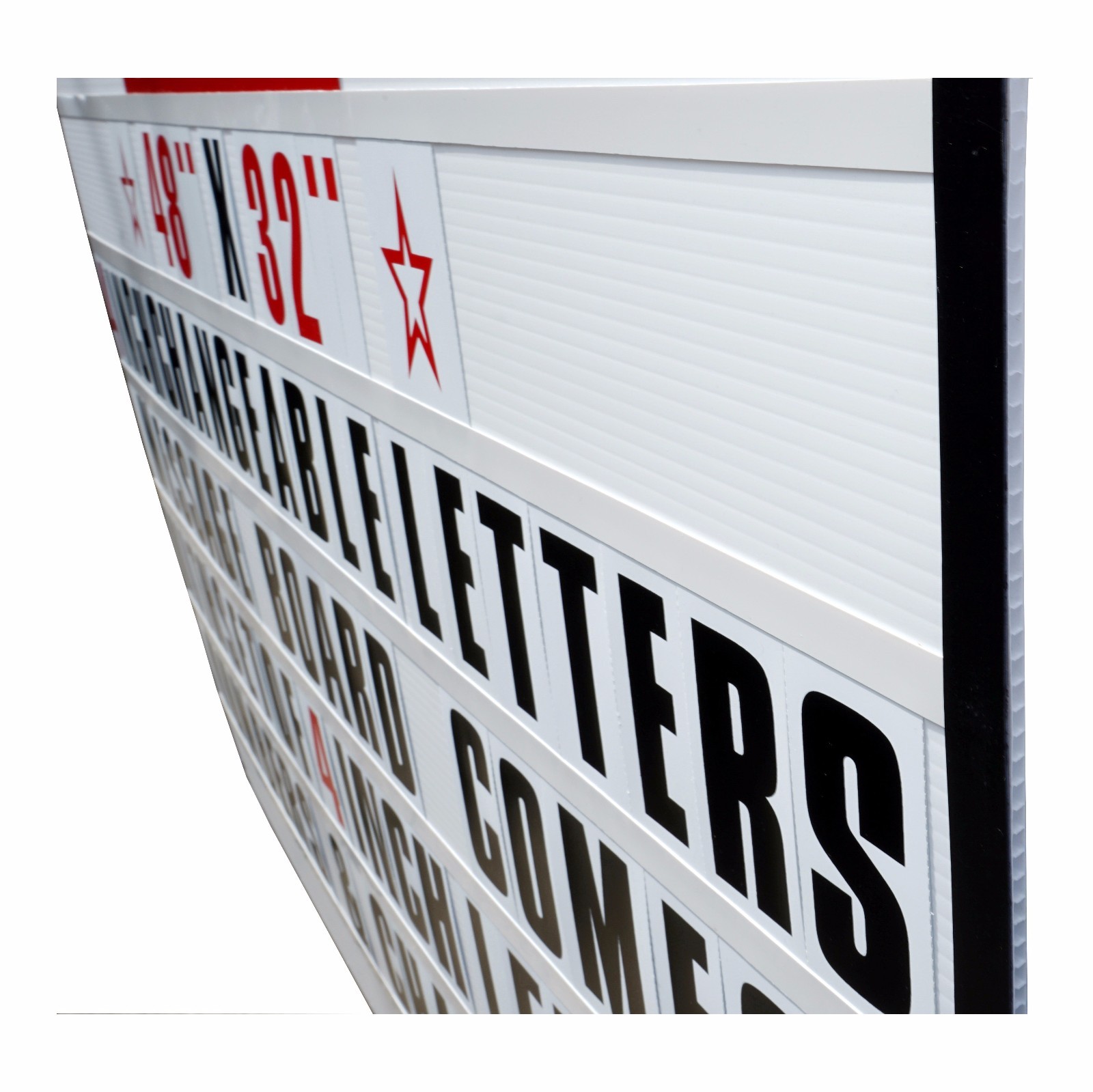 4″ Big Changeable Letter Message Sign Menu Price Marquee Reader Board 48″x 32″