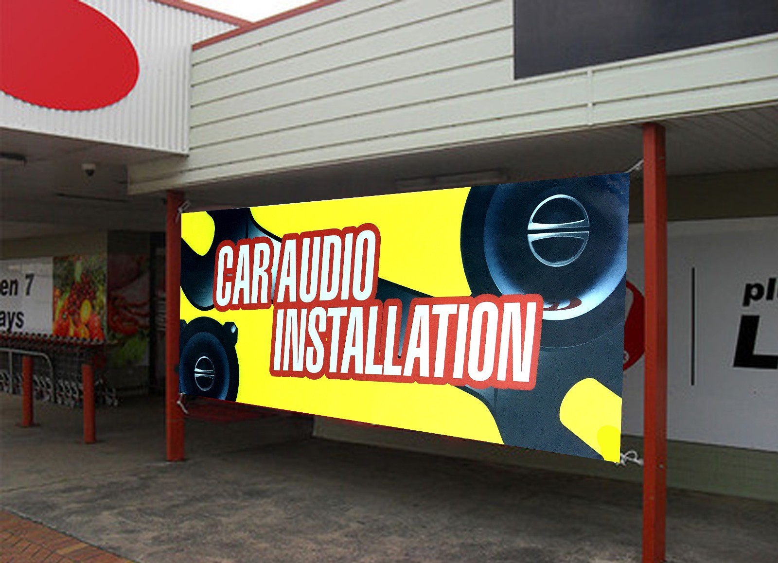 Car Audio Installation Business Advertising Banners Signs Flags 18×48 & 24×72 in