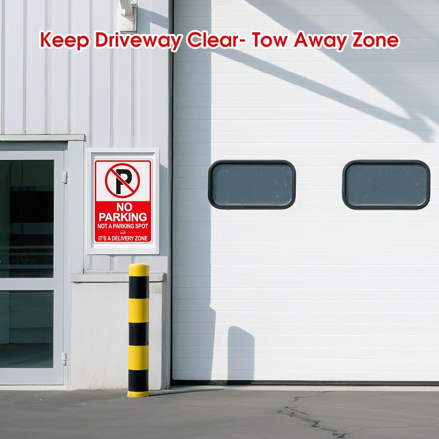 No Parking Signs, No Parking Loading Zone Sign, 3 Pack 7×10 Inch Reflective Viny