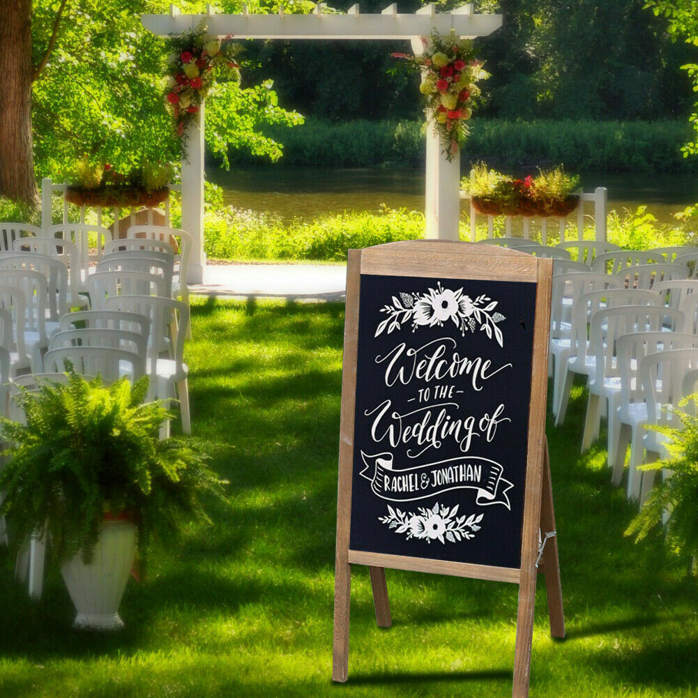 Sidewalk Chalkboard Large Tall Professional Magnetic Surface 2-Sided Sign Menu