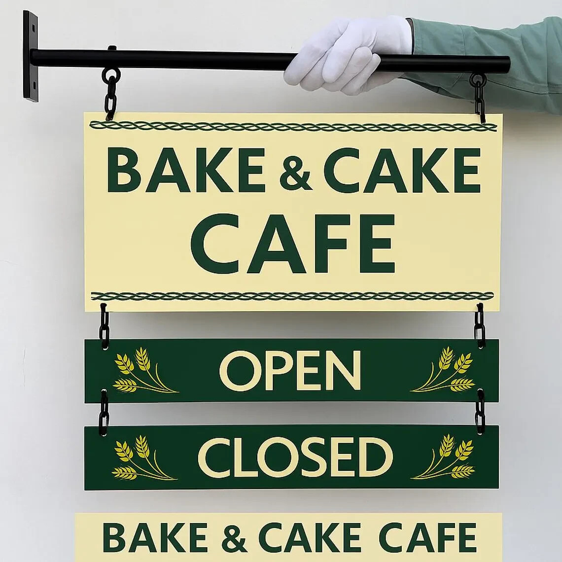 Wall-Mounted Round Blade Sign | Double-Sided Outdoor Business Logo Sign