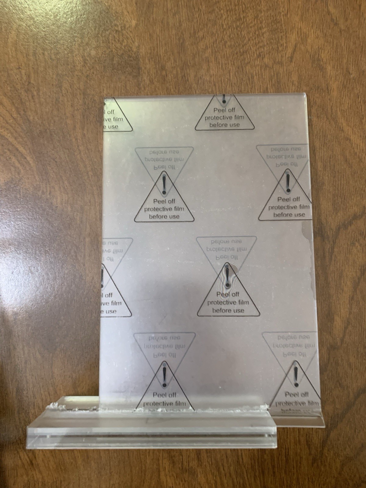 Set of 3 Clear Acrylic 4×6 Sign Holders – Vertical T-Shape Tabletop Frames NEW