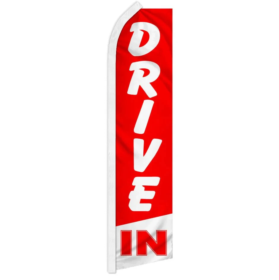 Drive In Swooper Flutter Feather Advertising Welcome Auto Dealership Banner Flag