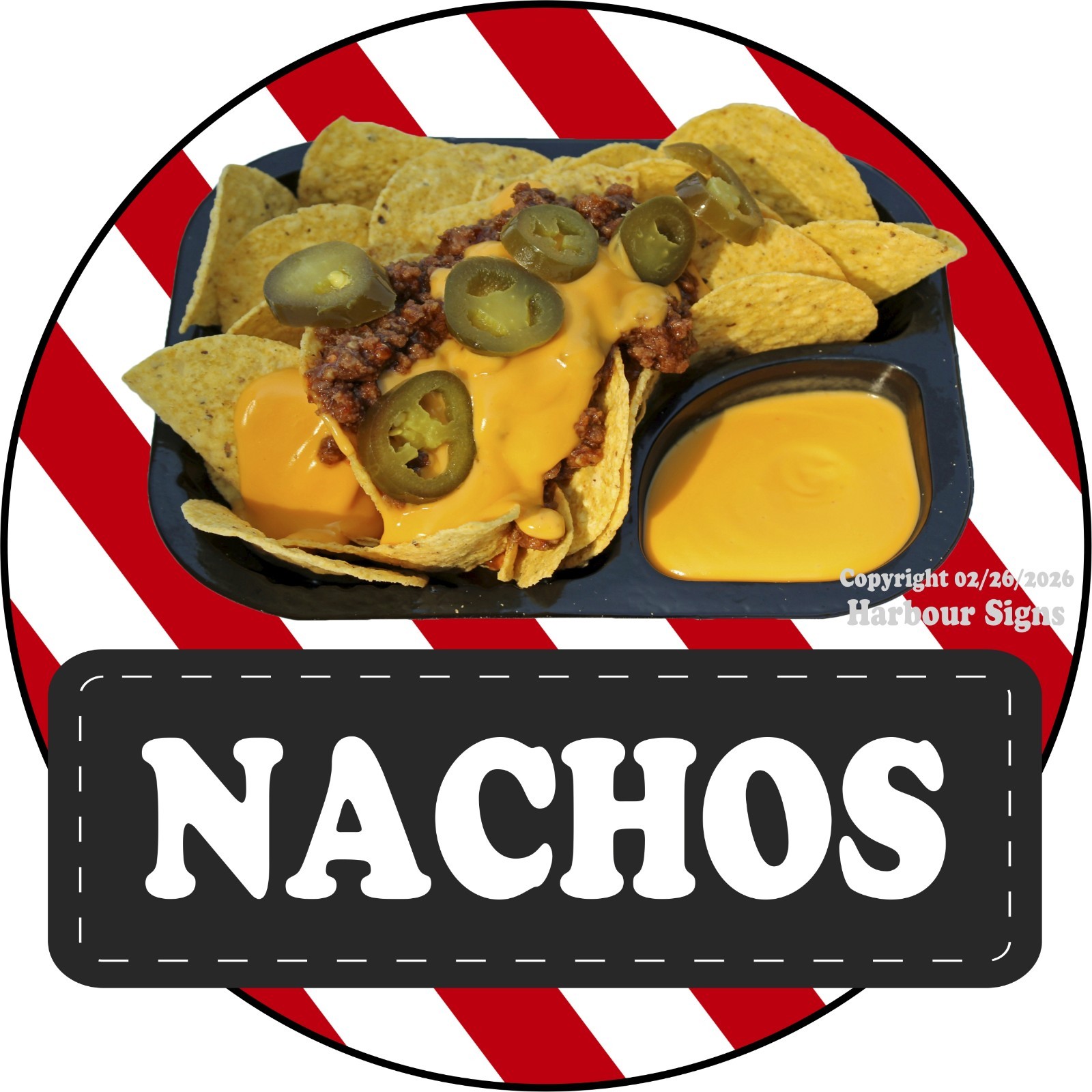 Nachos DECAL snack Concession Food Truck Sticker sc (Choose Size)