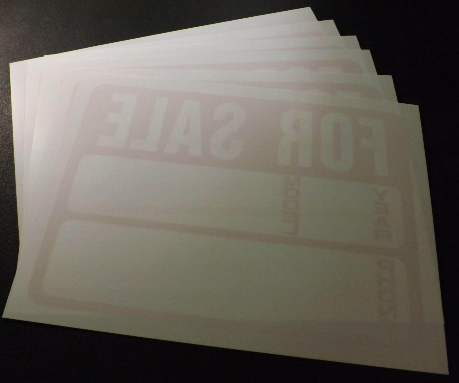 HY-KO For Sale Sign Car Vehicles Auto Sales 9X12, Letters, #’s, Info Sheet Qty 6