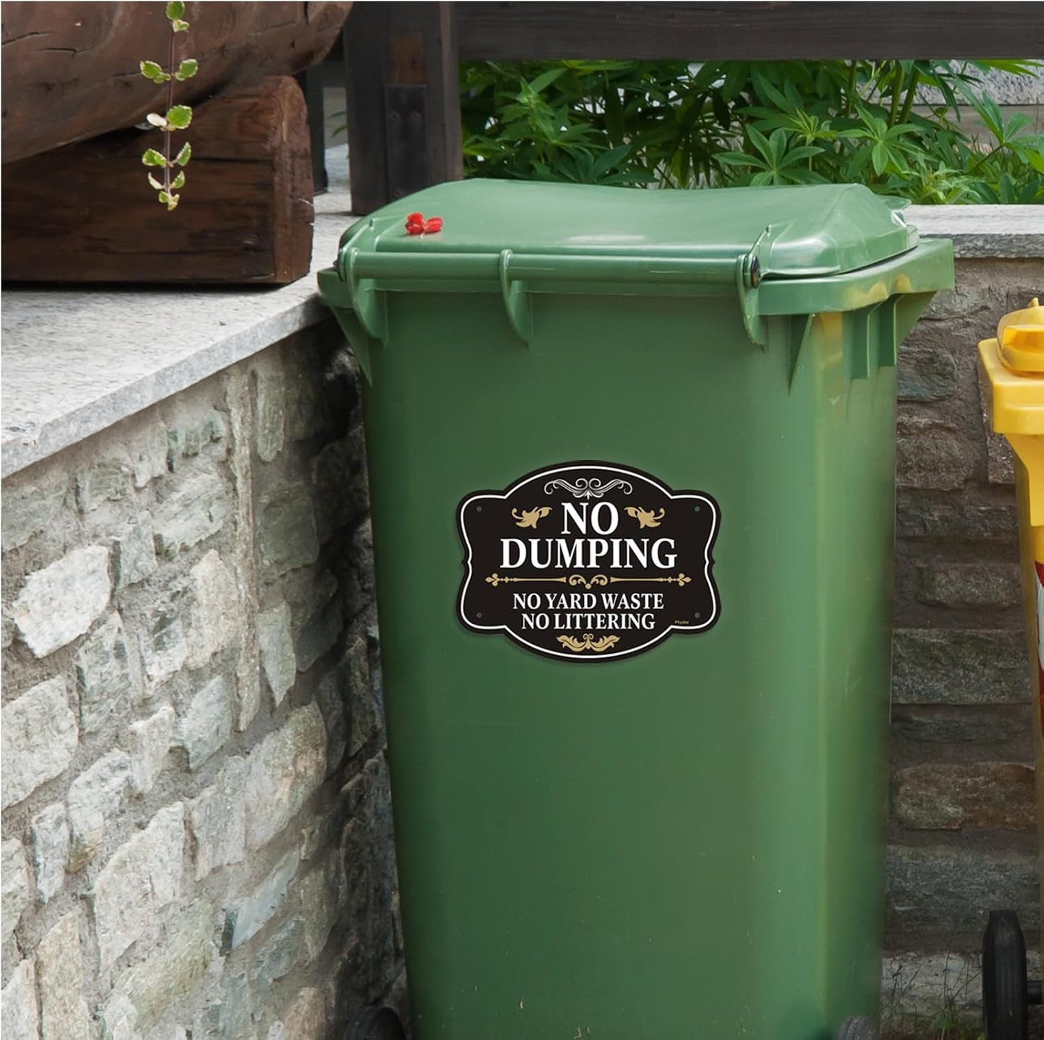 2 Pack No Dumping Sign, No Yard Waste, No Littering, 10 X 7 Inch Rust Free Alumi