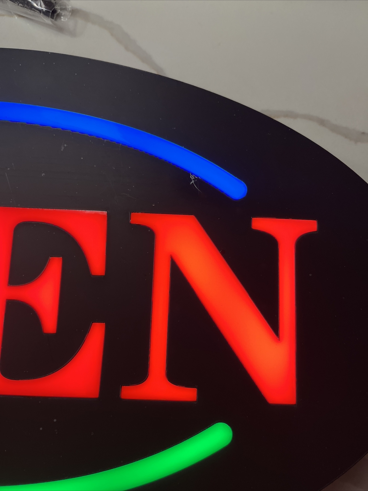 LED Open 17in X 9in Oval Illuminated Sign – Multi-Color- 3 Mode READ See Pics