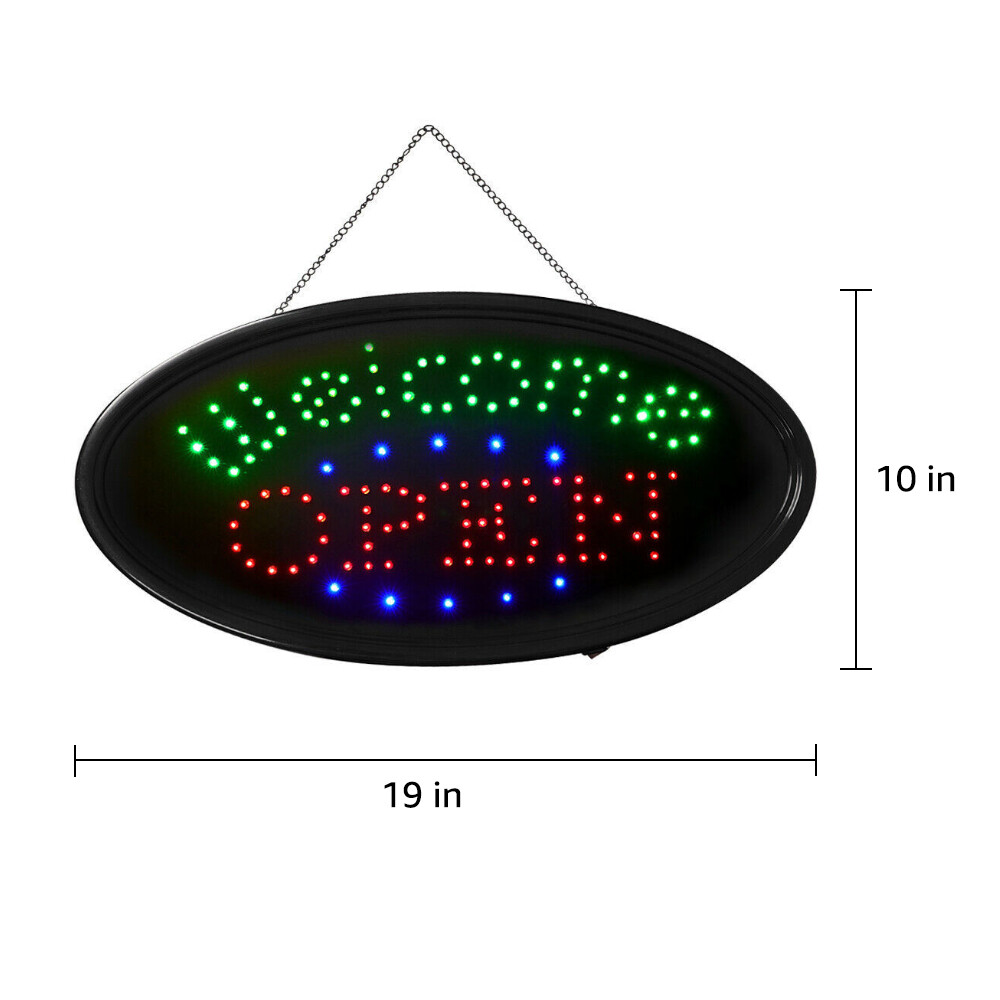 Large LED Open Sign Neon Light Bright Restaurant Bar Store Shop Hotel Business