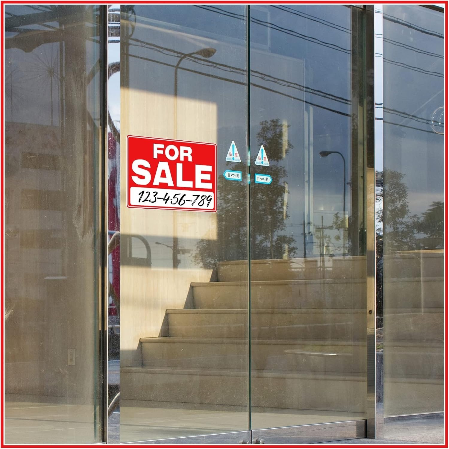 25 For Sale Signs for Car Vehicle House Window Adhesive Waterproof 9×12 Inches