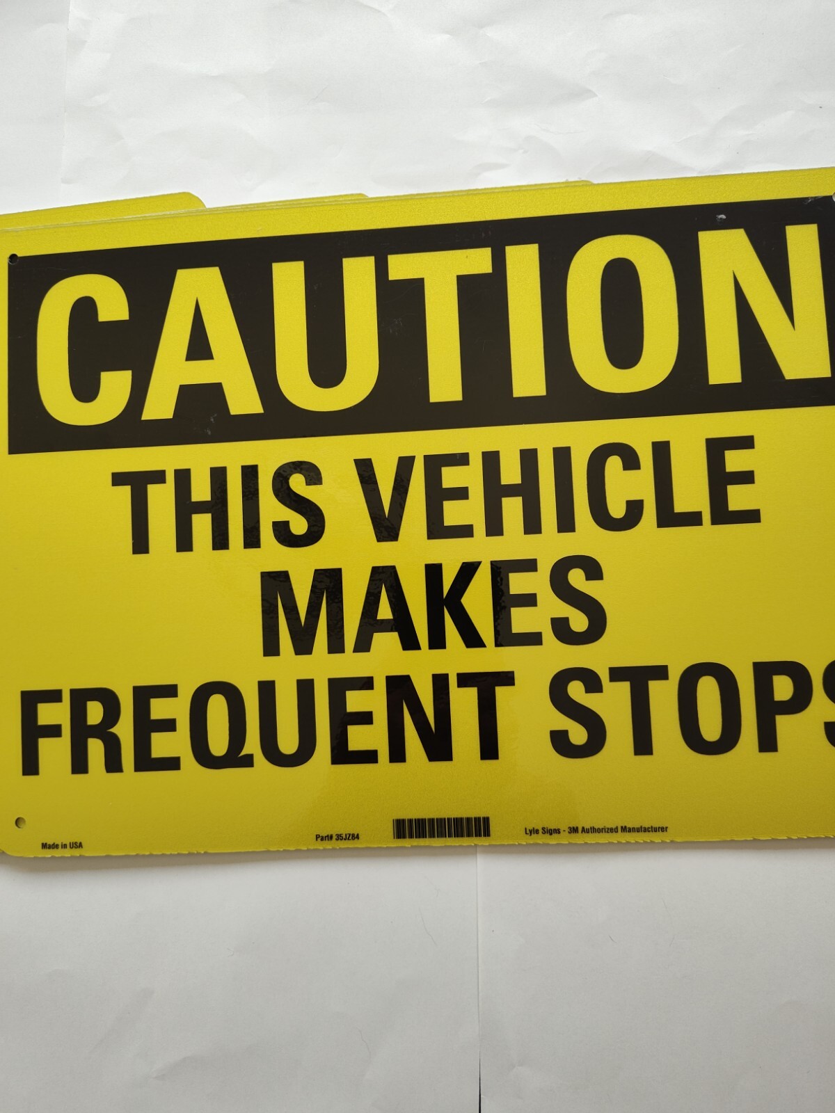 LYLE U4-1724-NA_14x10 Caution Sign,10 in x 14 in,Aluminum