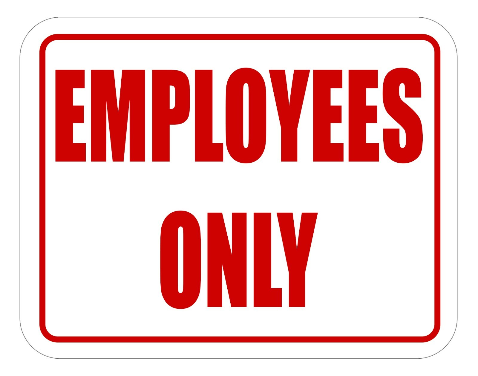Employees Only Sign Business Store Office Door Wall Self Adhesive Message signs