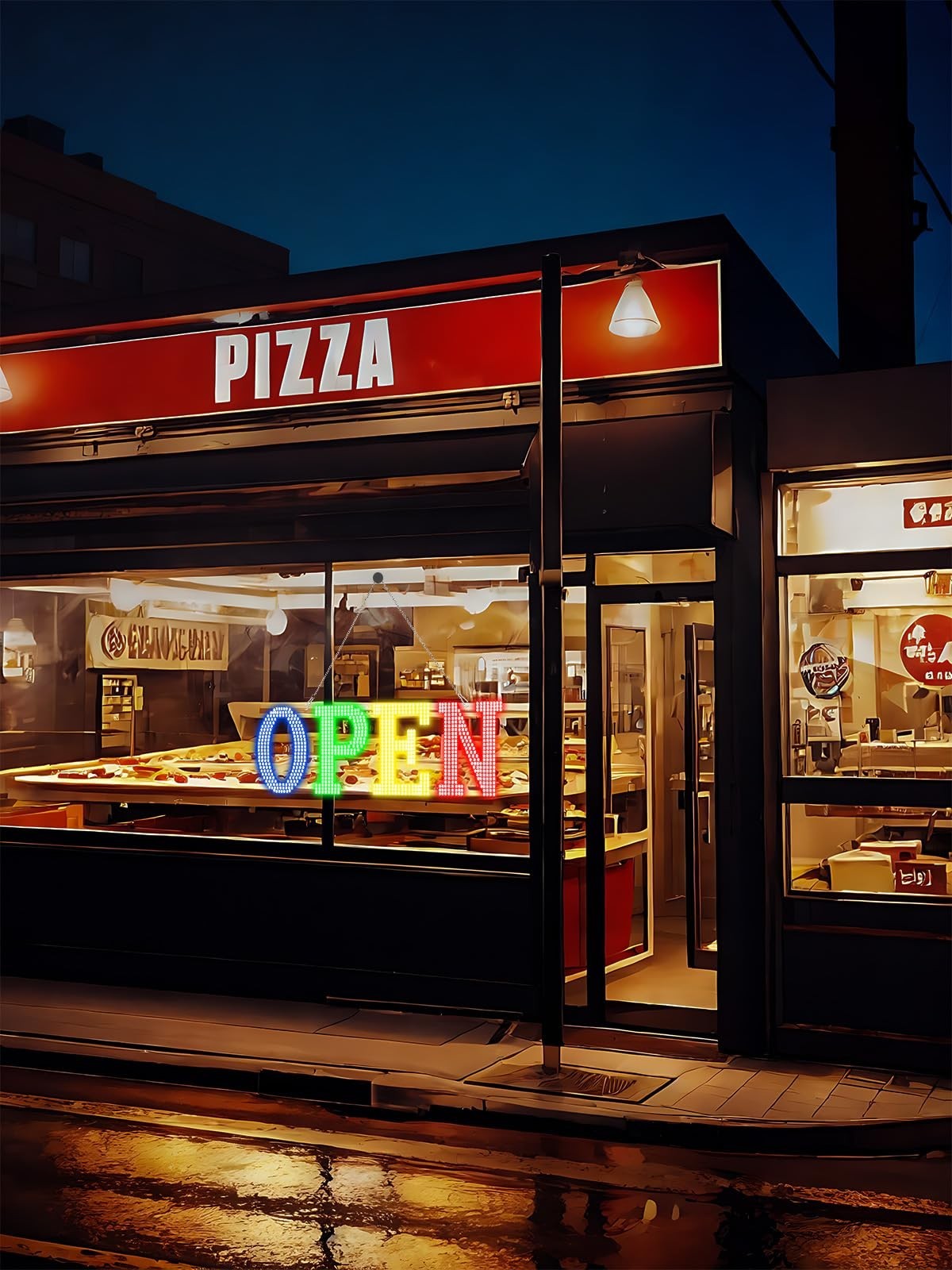 Ultra Bright LED Open Sign 40″x14″ for Business, Store, Restaurant, Bar, Salon
