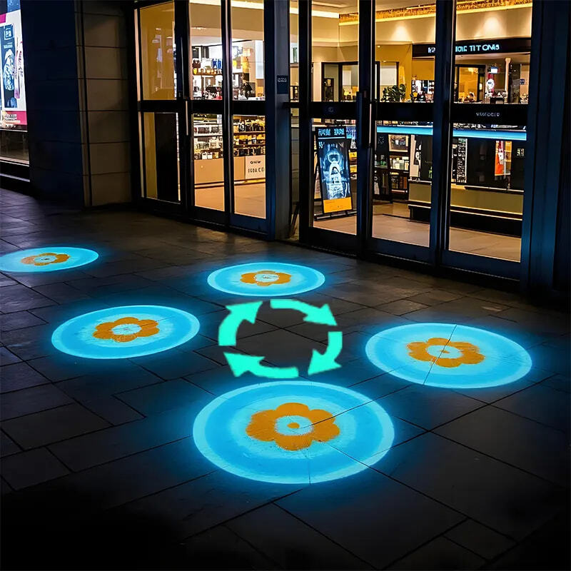 160W Custom 4-Image Outdoor Logo Projection Lamp Waterproof LED Gobo Projector