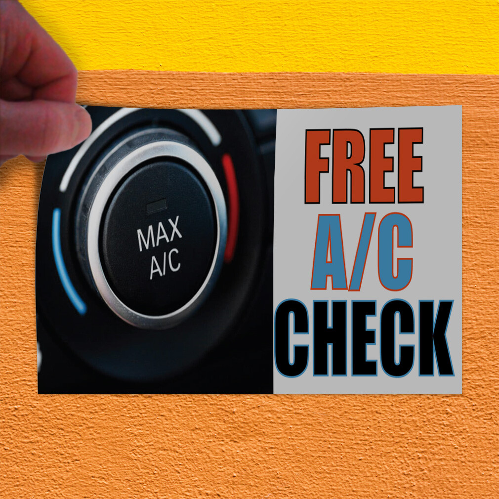 Decal Stickers Free A C Check Advertising Printing B Vinyl Store Sign Label
