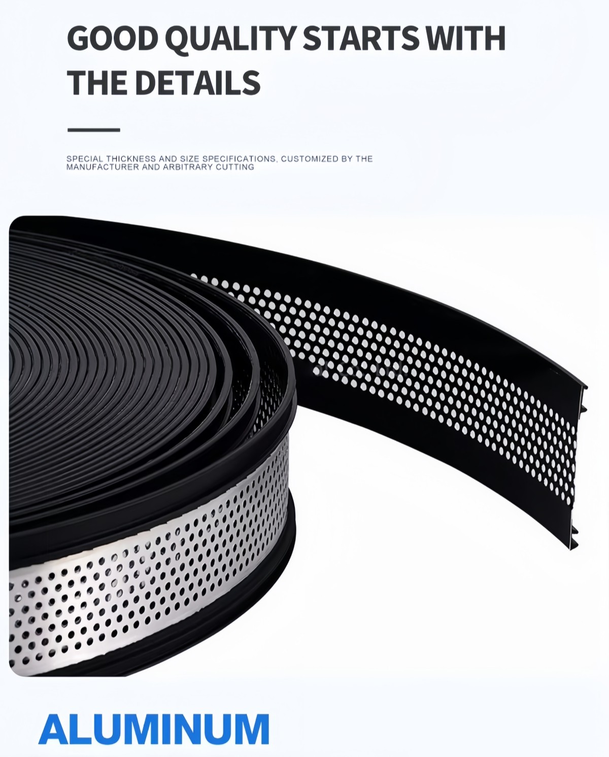 108ft Aluminum Coils for Channel Letter w/ Perforated Punching Trim Cap w/ Edge