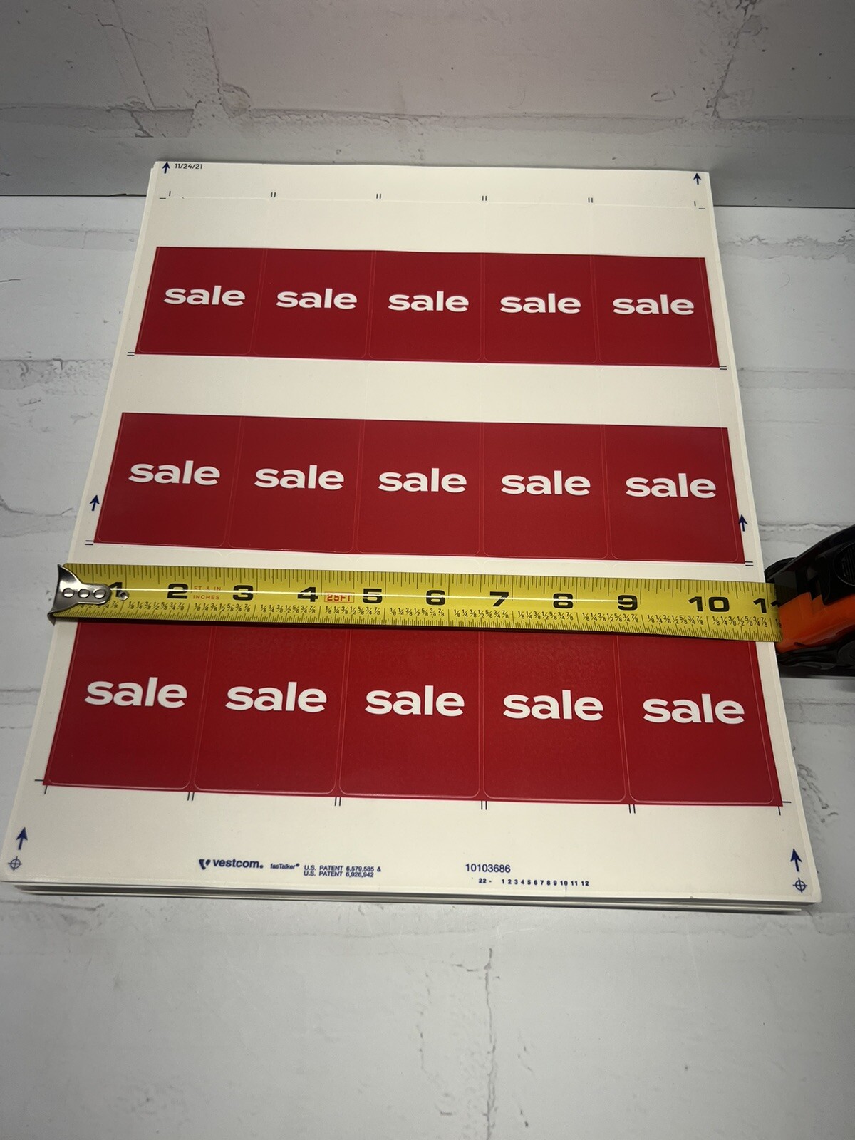 SALE Stickers Self-Adhesive 89 Sheets, 15 Labels per Sheet For 1335 Total Labels