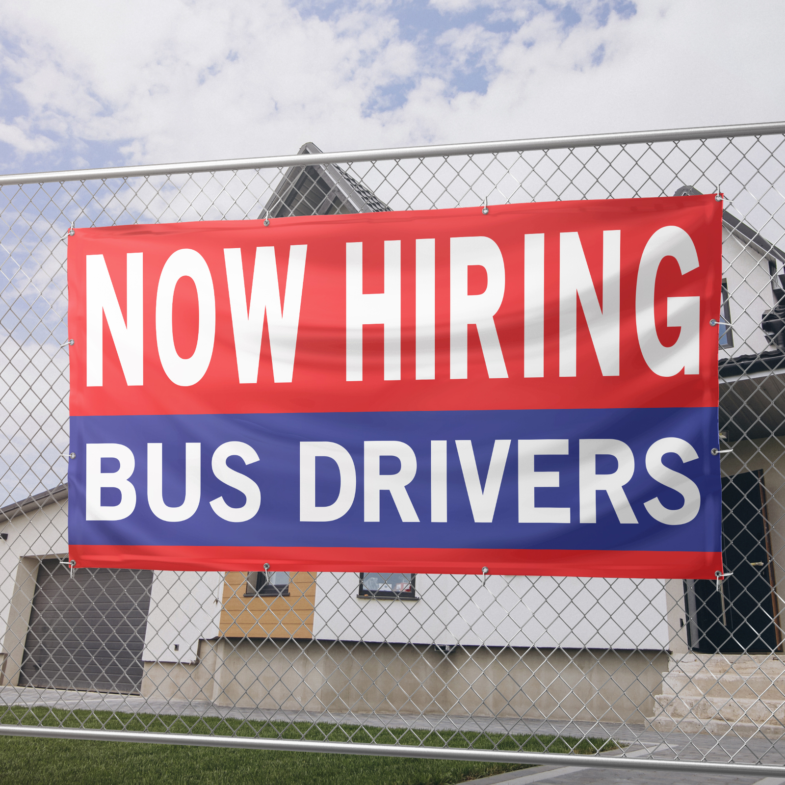 Now Hiring Bus Drivers 13 oz Heavy Duty Vinyl Banner Bus Driver Jobs Available