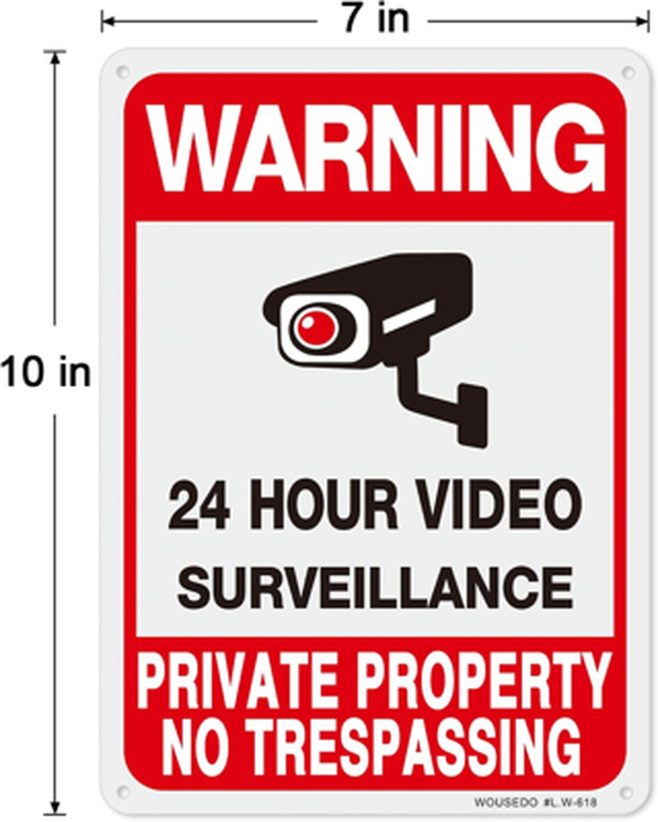 Private Property No Trespassing Sign 4 Pack Aluminum UV Waterproof Security