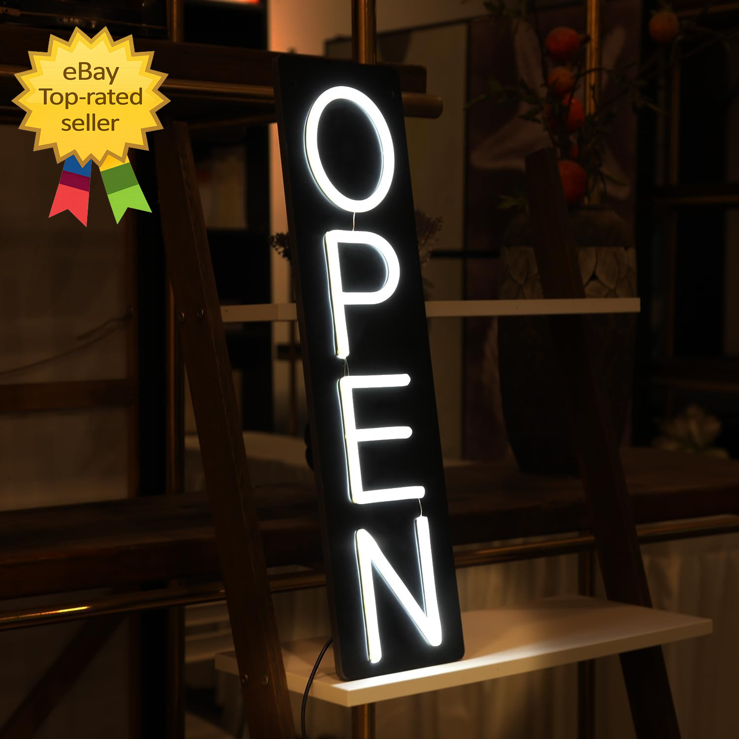 LED Open Sign 16 Inch Ultra Bright Neon Light 12V Business Store Window Display