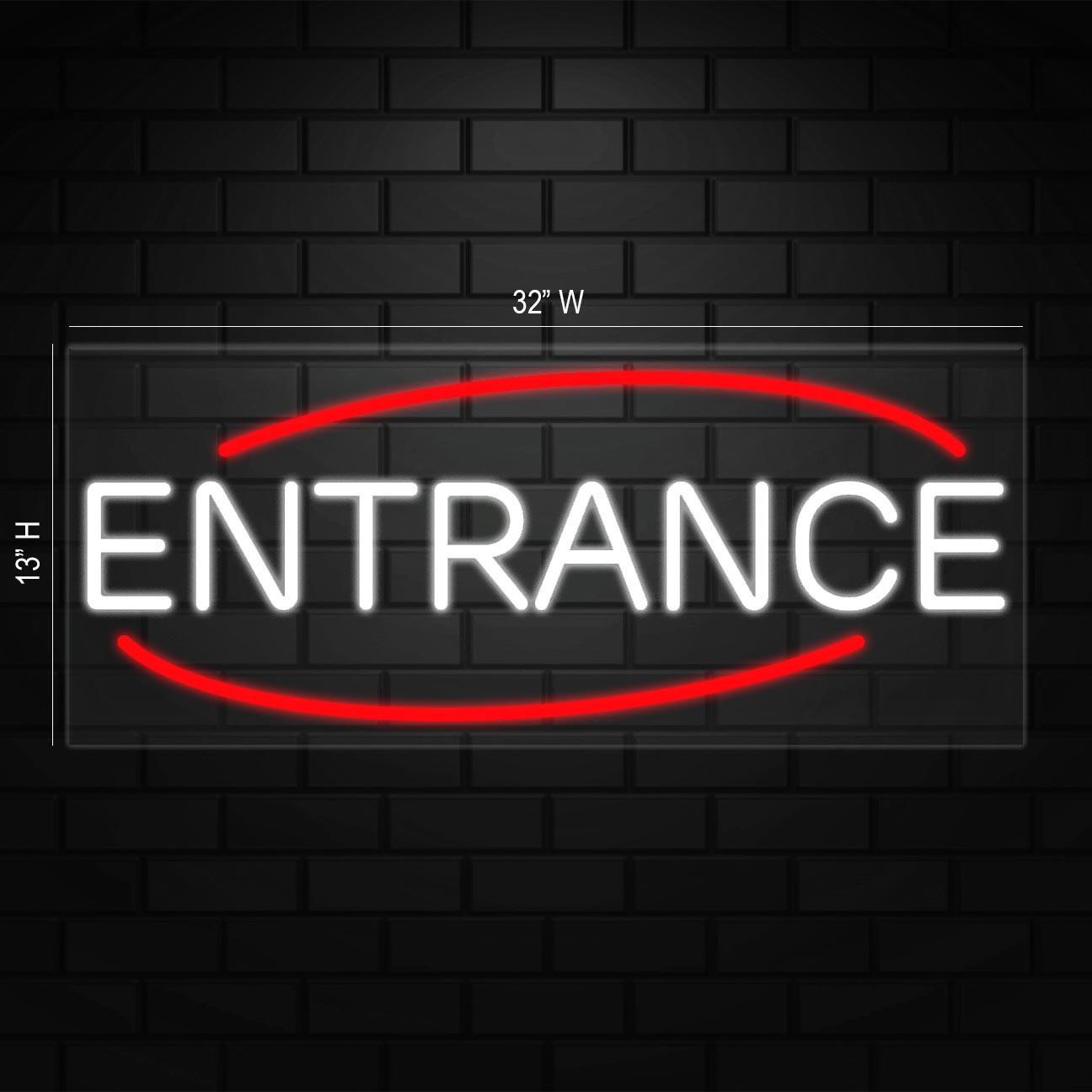 Entrance Sign for Business Displays | LED Flex Neon | 32″W x 13″H x 1″D