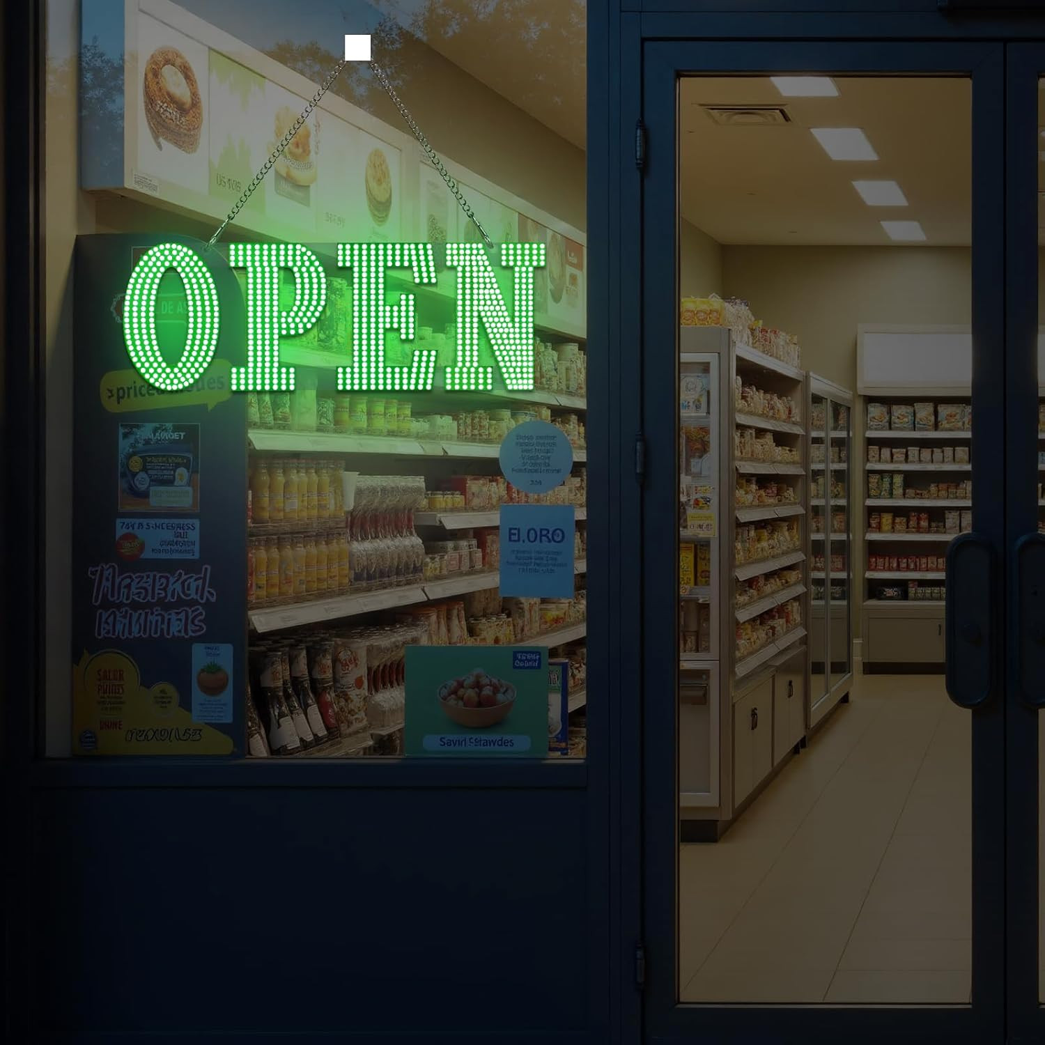 30″X10″ Large LED Open Sign for Business – Unique Design Super Bright Open Signs