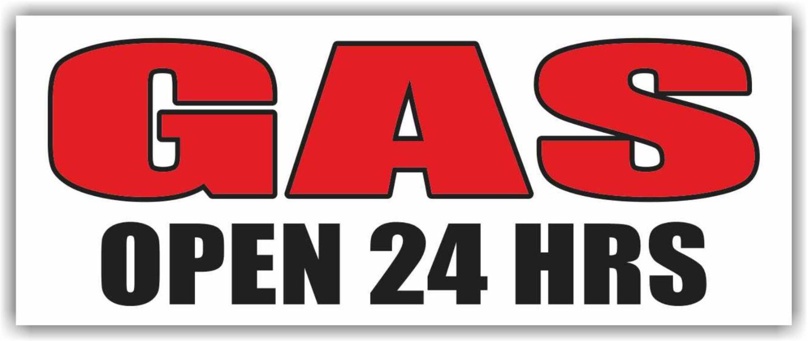 GAS OPEN 24 HRS Advertising Banner Vinyl Sign Ethanol Gas Station Oil Diesel Car