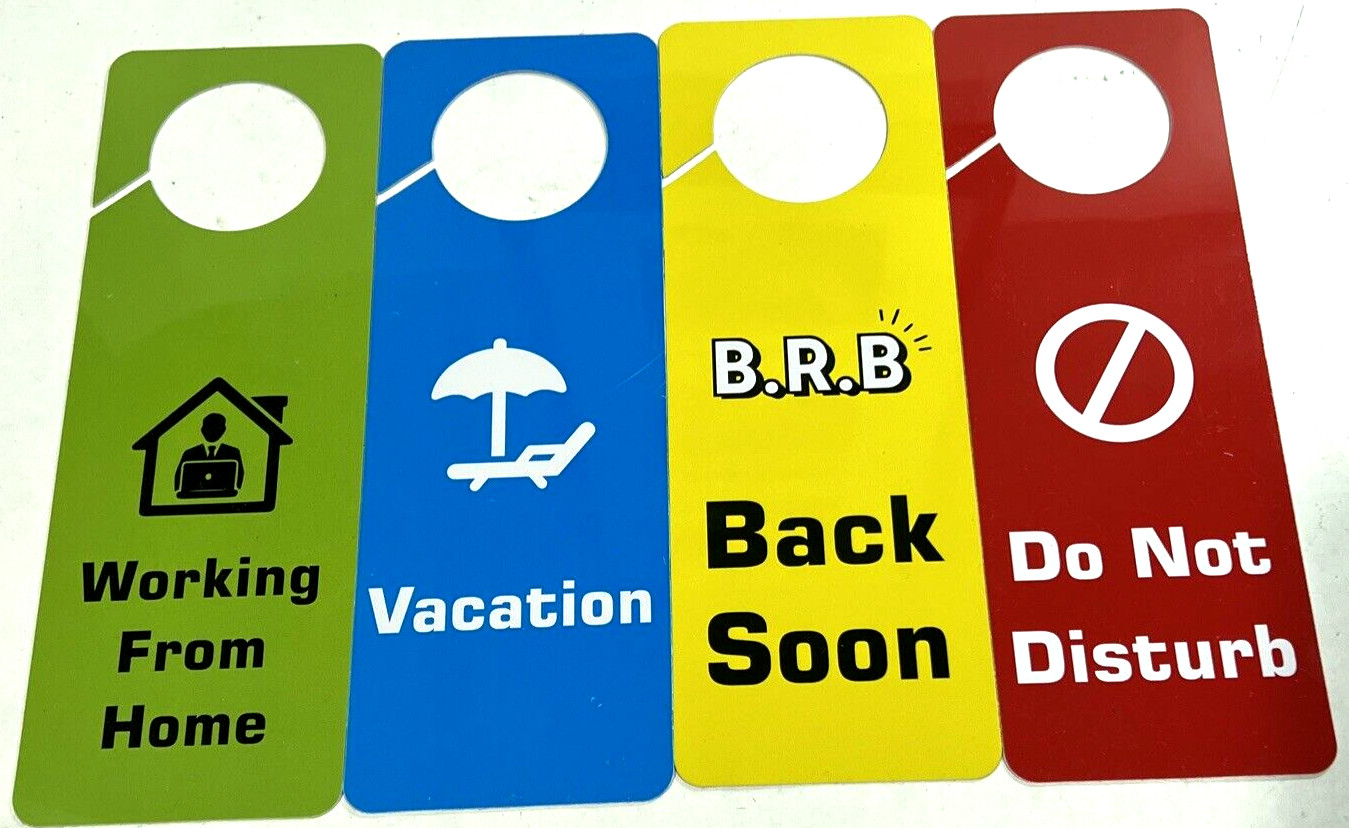 HI Visibility Door Hangers 8 Option Channel Pro Office Signs