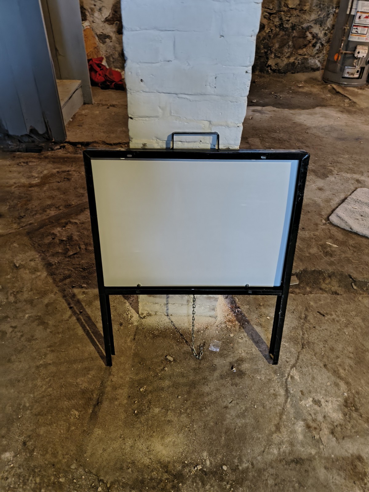 Metal A-Frame Sidewalk Sign Holder Stand 24″x36″ Double-Sided, Heavy-Duty