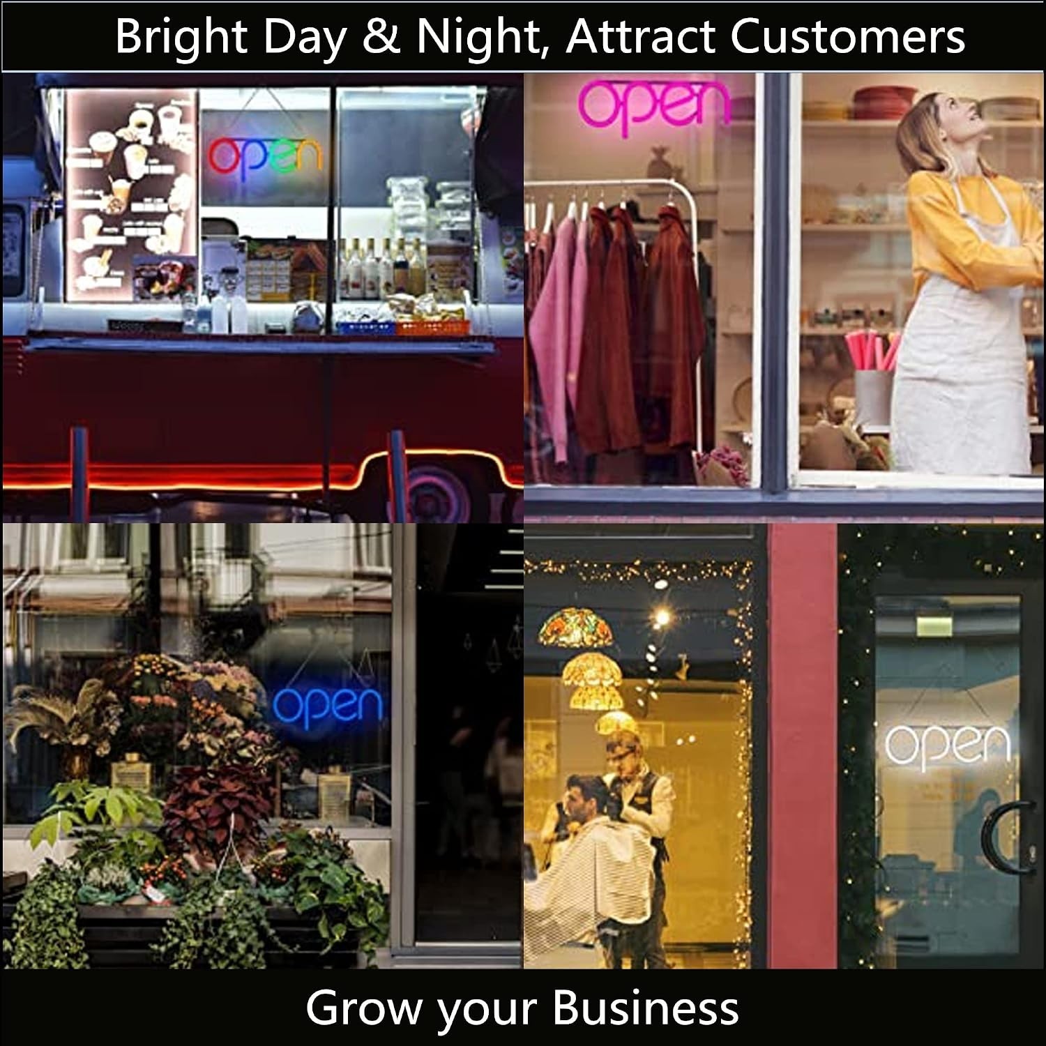 LED Open Sign,16×6 inch Open Sign for Business,With multiple flashing modes, …