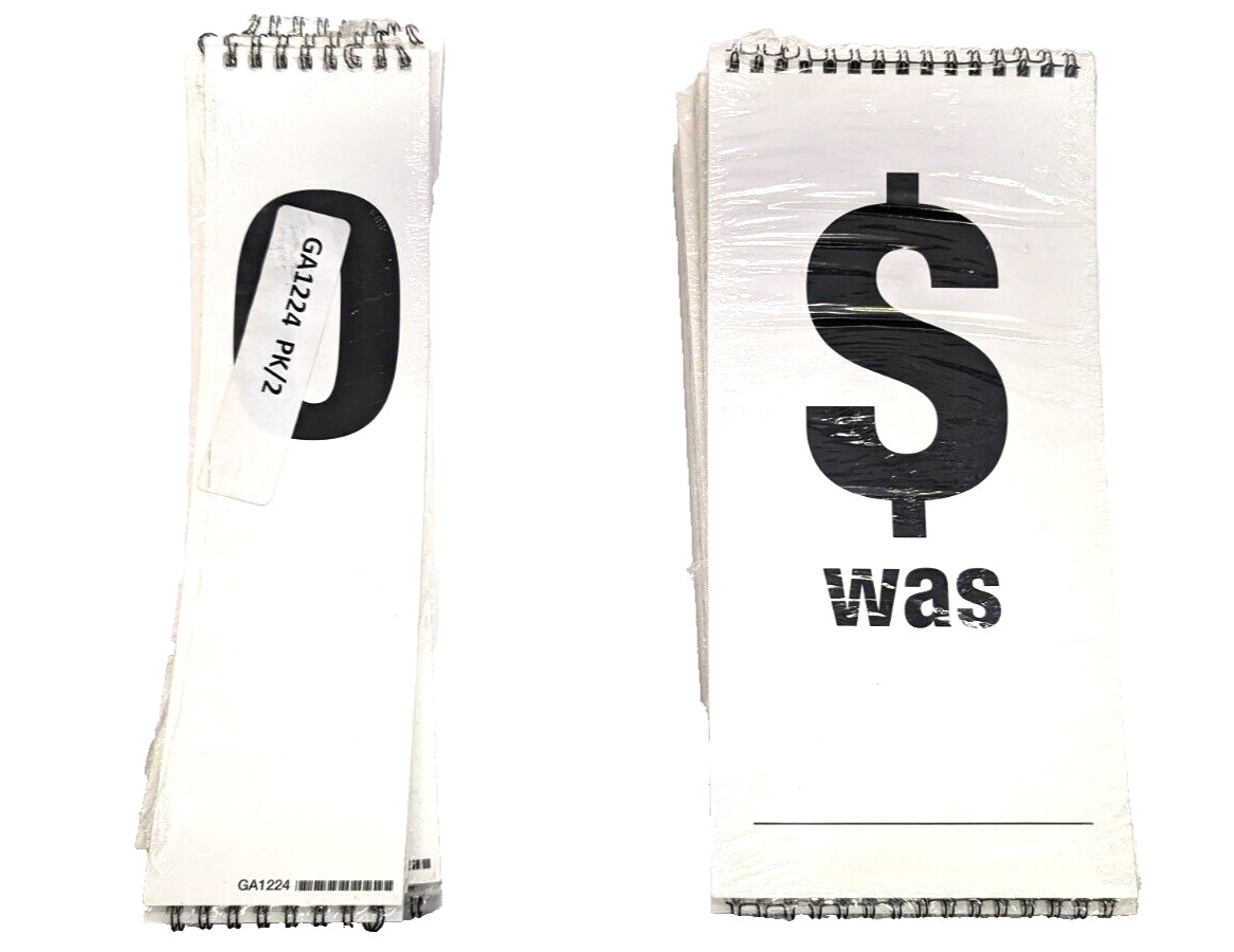 52 Retail Pricing Flip Board Numbers 11.5″ x 5.5″ & 11.5 x 3