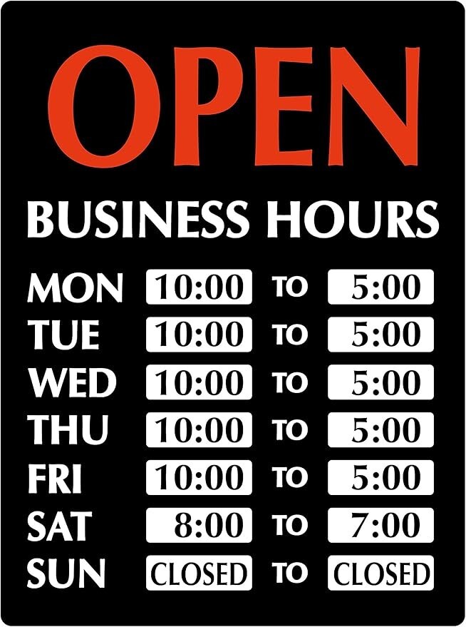 Pro-Lite *REFURB* LED Open Sign with Business Hours