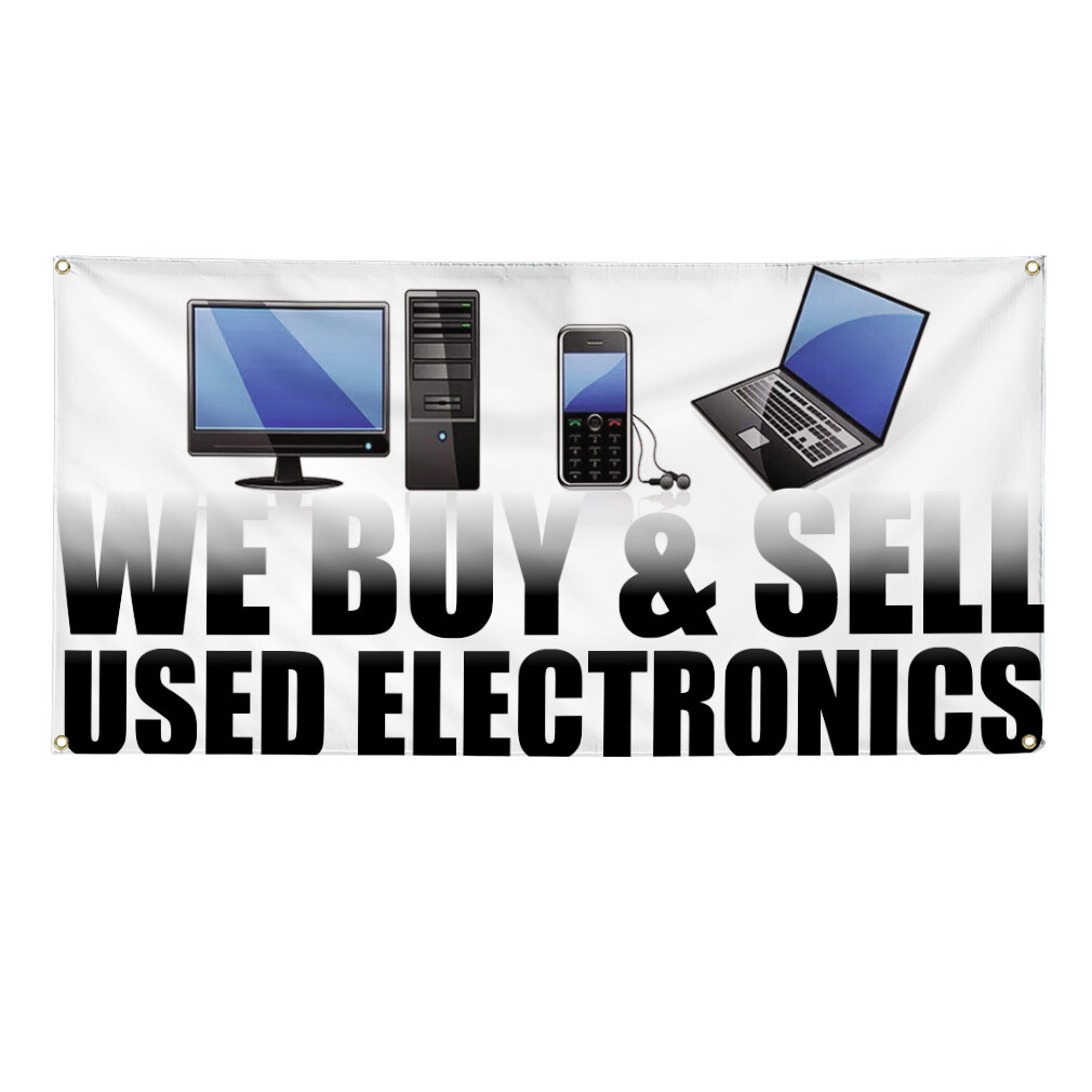 Vinyl Banner Multiple Sizes We Buy & Sell Used Electronics Business Outdoor