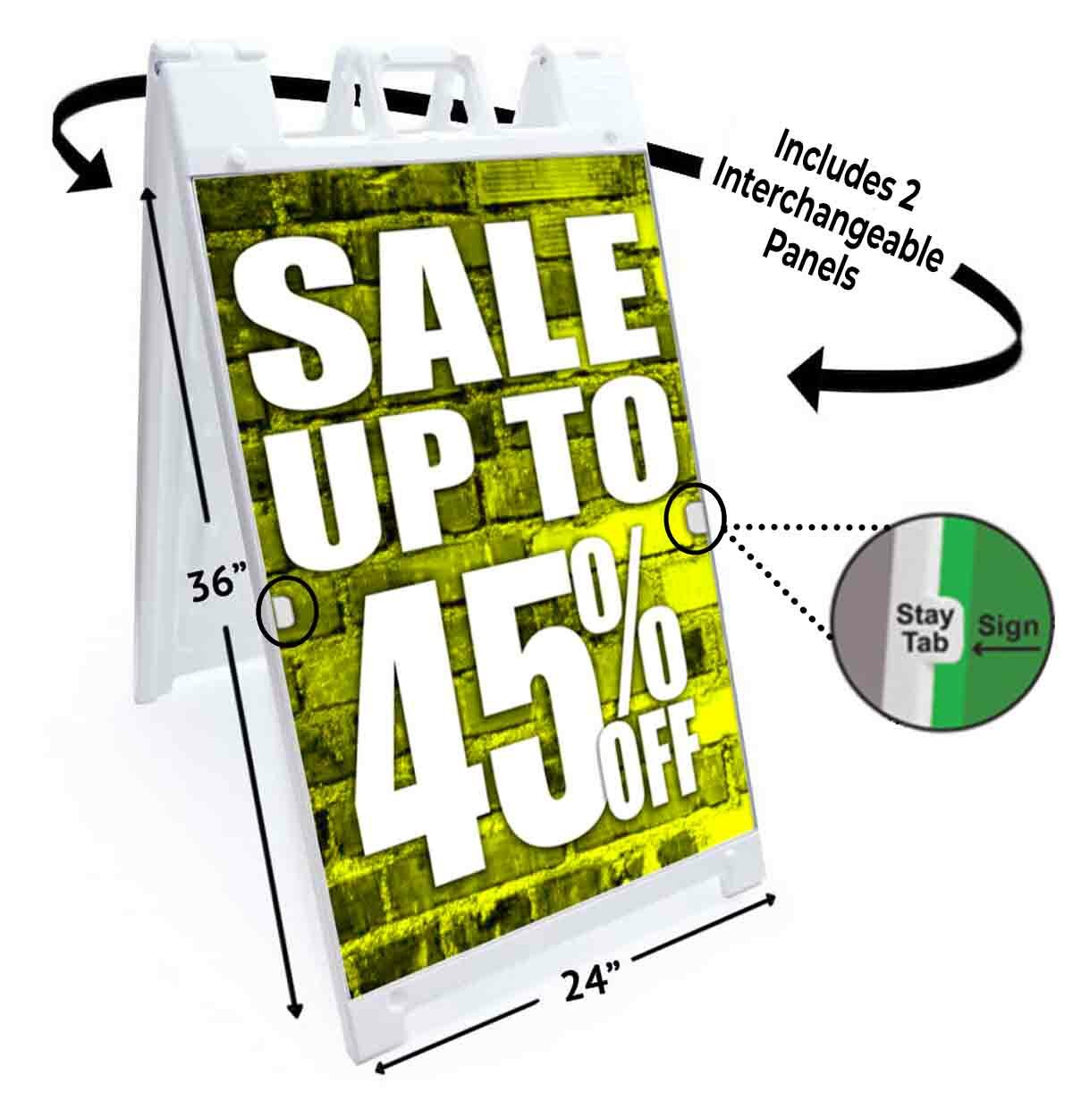 SALE UP TO 45% OFF Signicade 24×36 Aframe Sidewalk Sign Banner Decal DISCOUNT