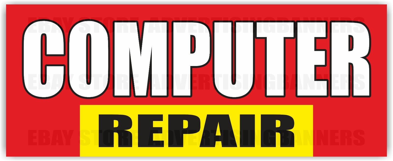 COMPUTER REPAIR Advertising Banner Vinyl Mesh Sign Electronics Service Fix