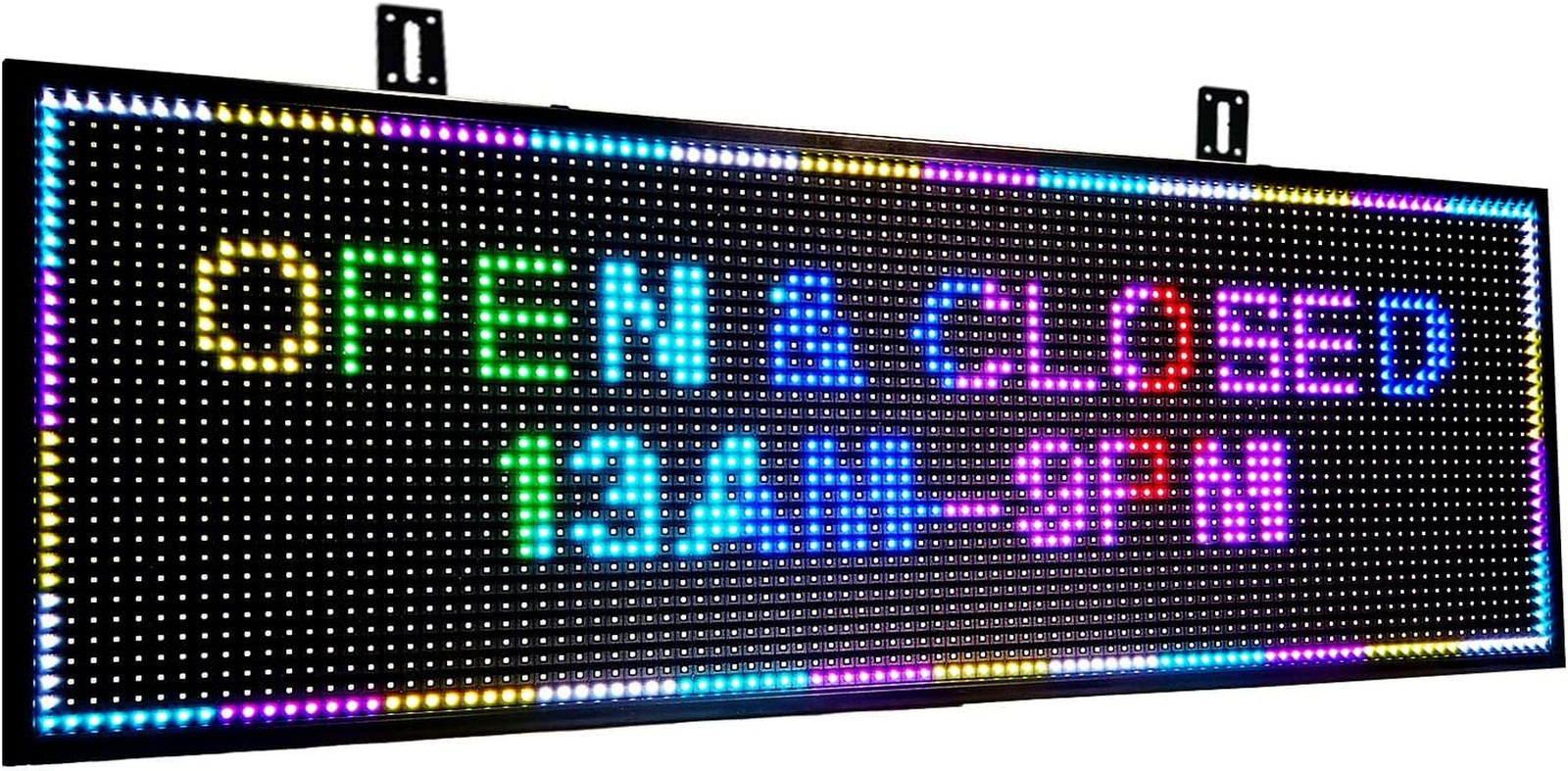 Customizable LED Scrolling Sign – Waterproof Open Sign for Business 40×14 Inch