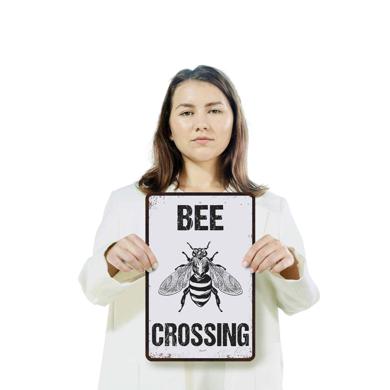 Bee Crossing Sign Buzz By Do Not Swat Durable Perfect for Gardens Orchards Yards