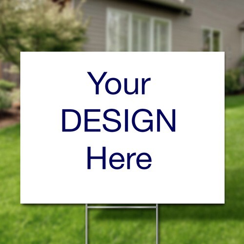 SNDS Custom Yard Signs with Stake – Personalized Blank Corrugated Lawn Sign
