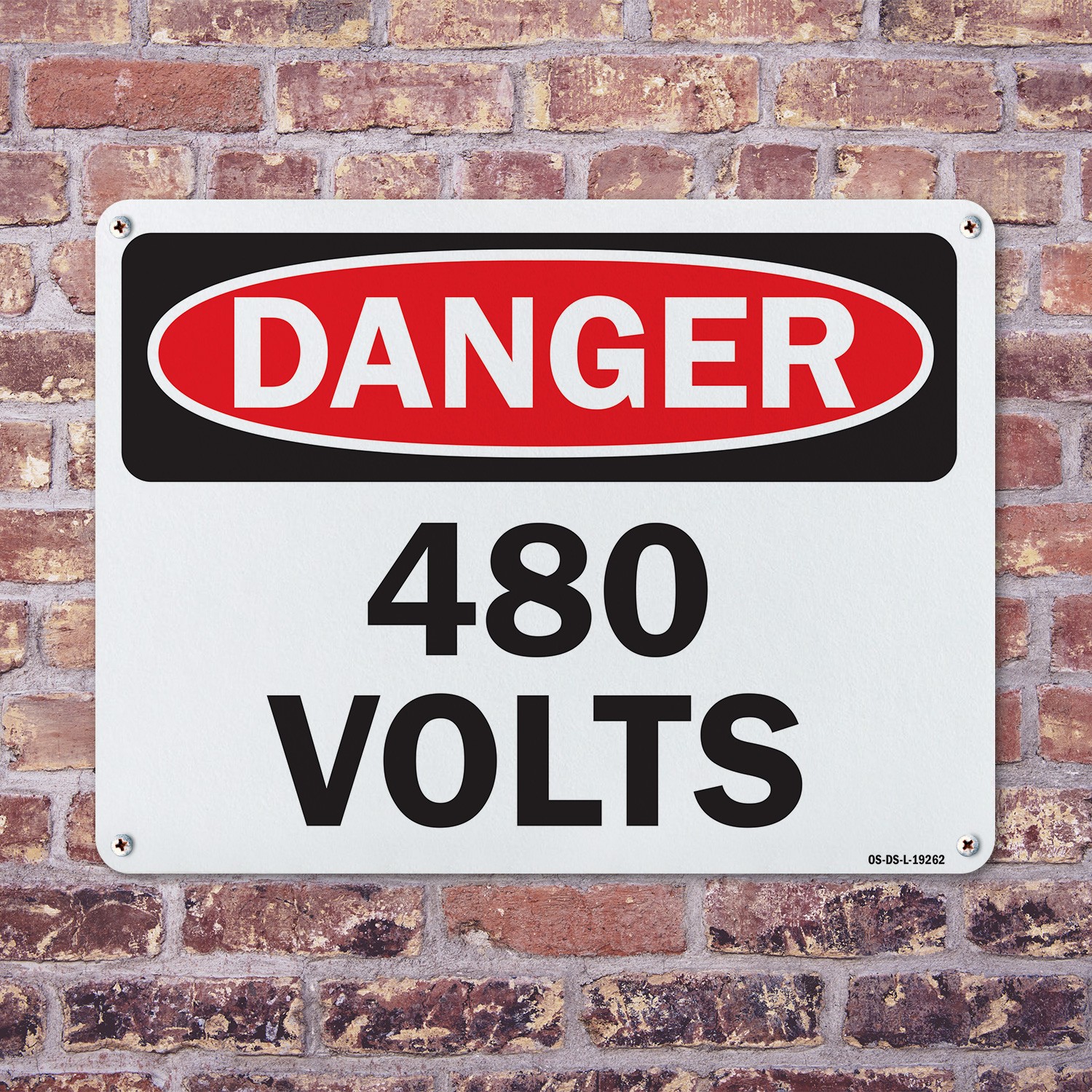 480 Volts OSHA Danger Sign Metal, Plastic, Or Decal – 5 or 10 Pack