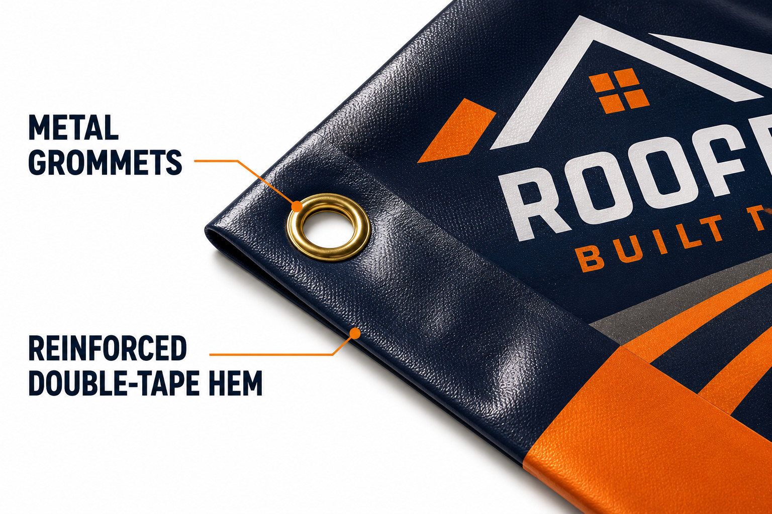 Custom Roofing Vinyl Banner Contractor Signs Waterproof Heavy Duty 13oz