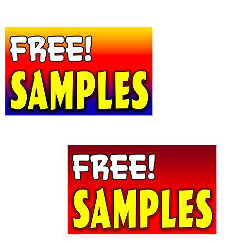 2 Pack Free Samples Perforated Window Decal 9″ x 15″ Each (Removable)