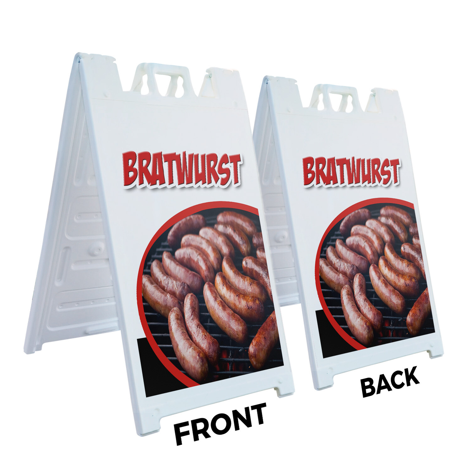 A-frame Sidewalk Bratwurst 24″ x 36″ Double Sided A-Frame Sidewalk Sign